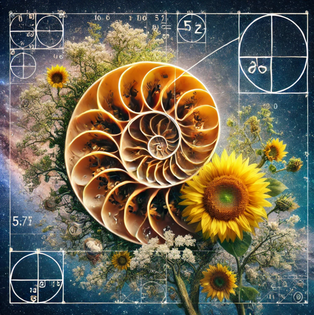 Fibonacci patterns in nature image